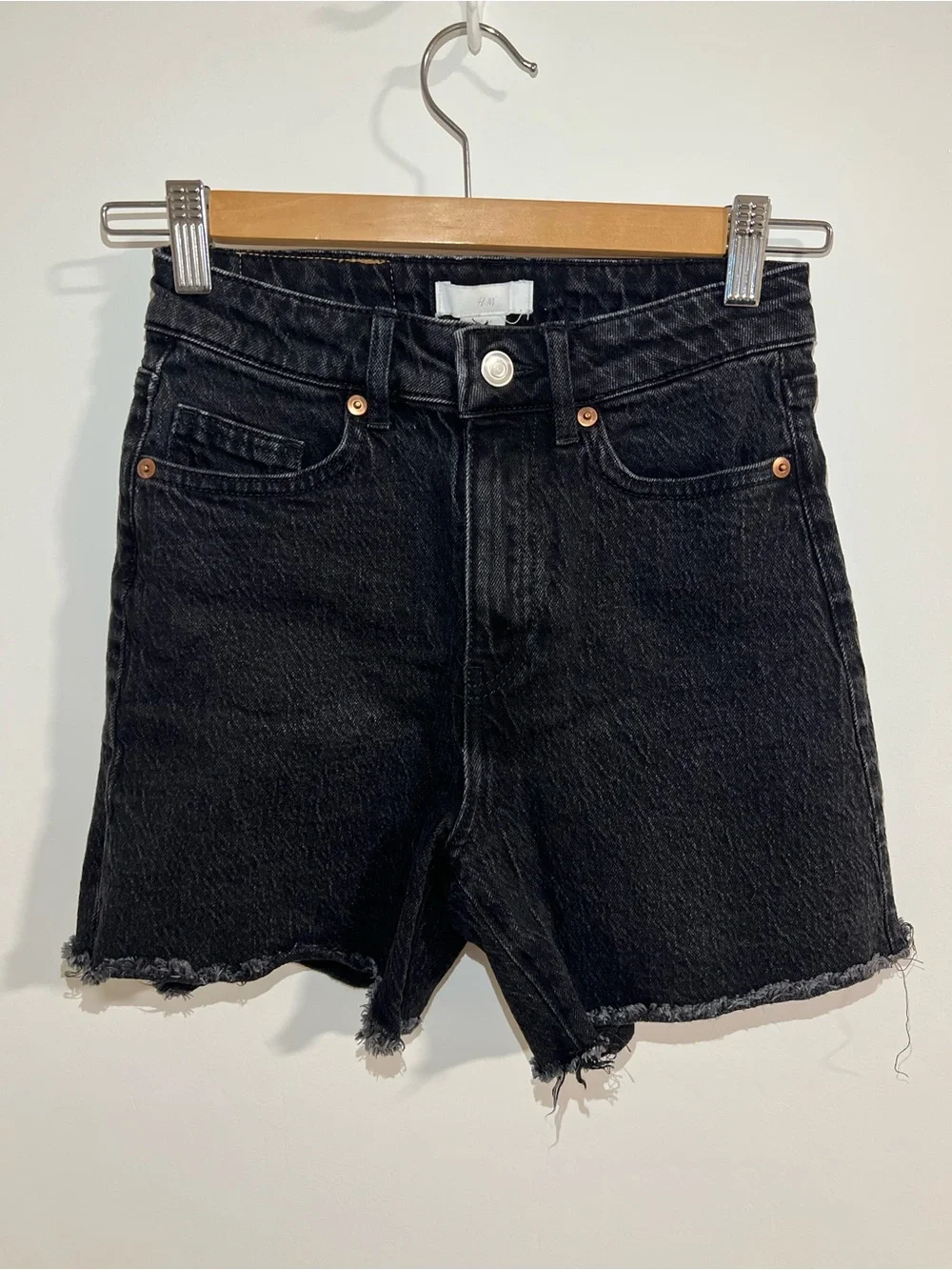 H&M Black Denim Cutoff Shorts